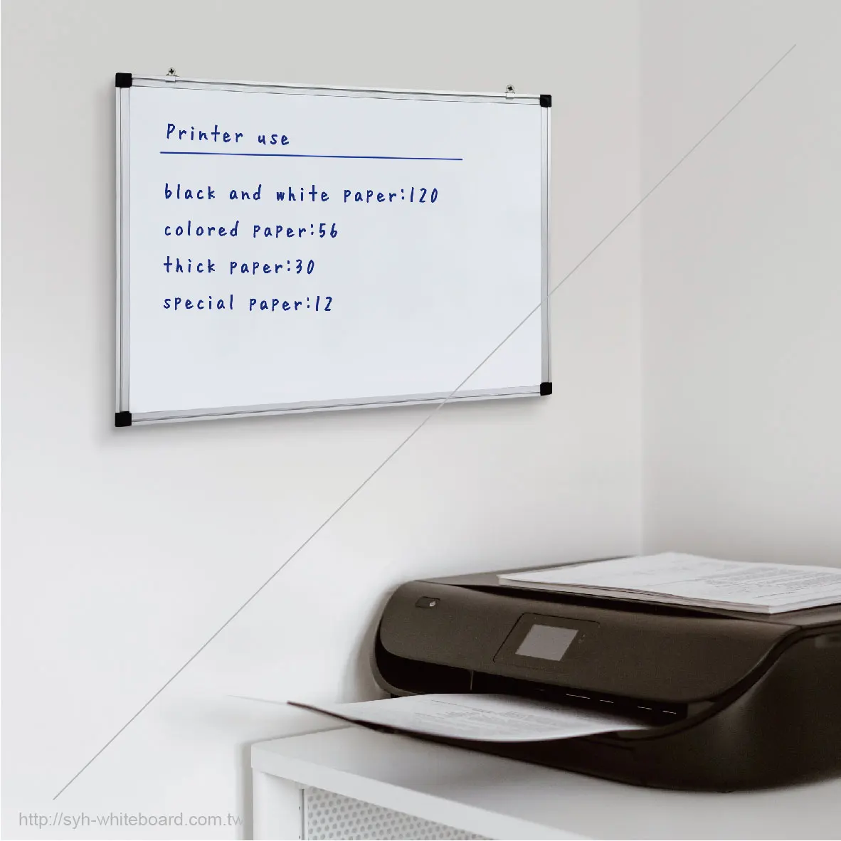School dry erase  teaching white board with aluminum frame