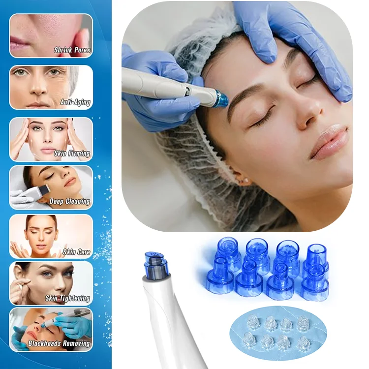 Face massager hydra beauty vaccum handle hydro 8 in 1facial machine home use beauty equipment diamond dermabrasion for salon