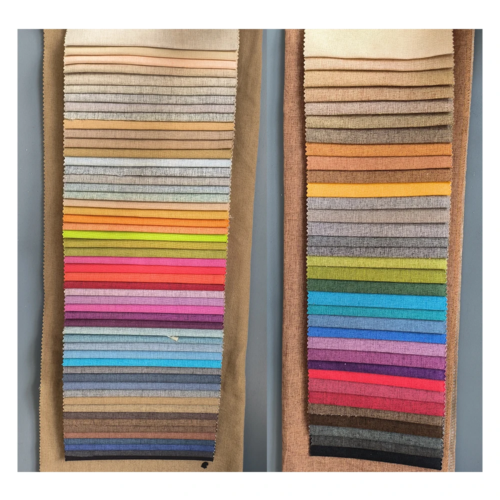 Wholesale 2023 model soft and Breathable linen silk linen fabric sofa fabric for furniture and curtain