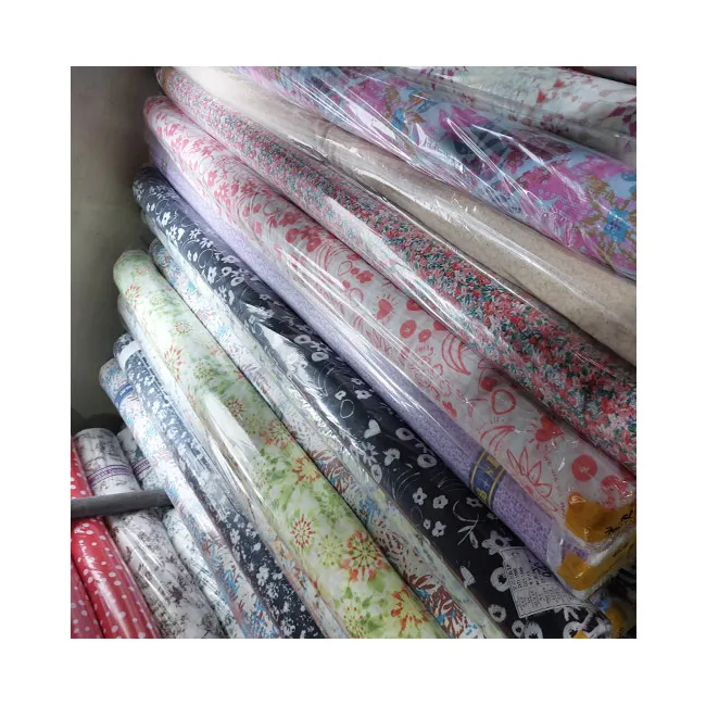 Chiffon Korean Printed fabrics 100 polyester chiffon Textiles material Various design Print dress fabric chiffon