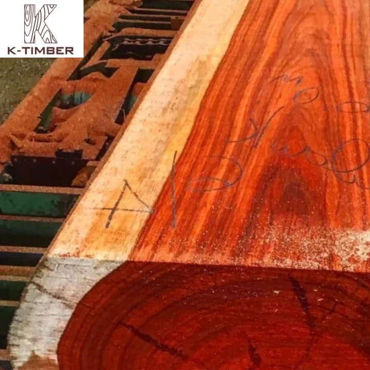 KBTIMBER African Takula-Padouck SlabNatural wood logs wood raw materials african oak wood Construction Building Floor TB162