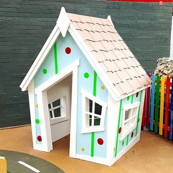 Kids Playhouse Crooked Cottage Wooden Indoor Playhouse for playroom Nurseries Hotel School and  indoor playground