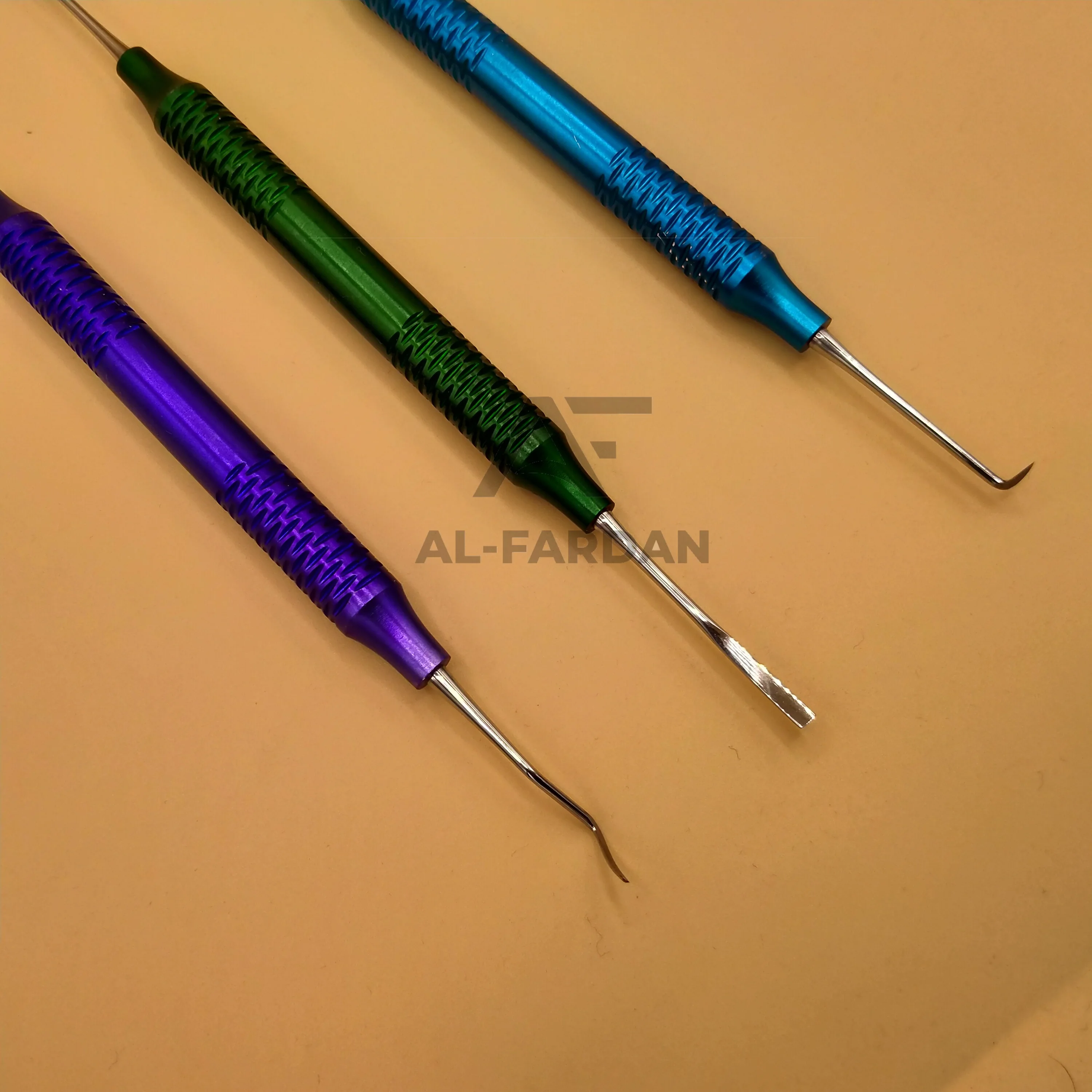 Dental Gracey Curettes Set of 3 With Silicone Coated Grips Dental Hand Scalers