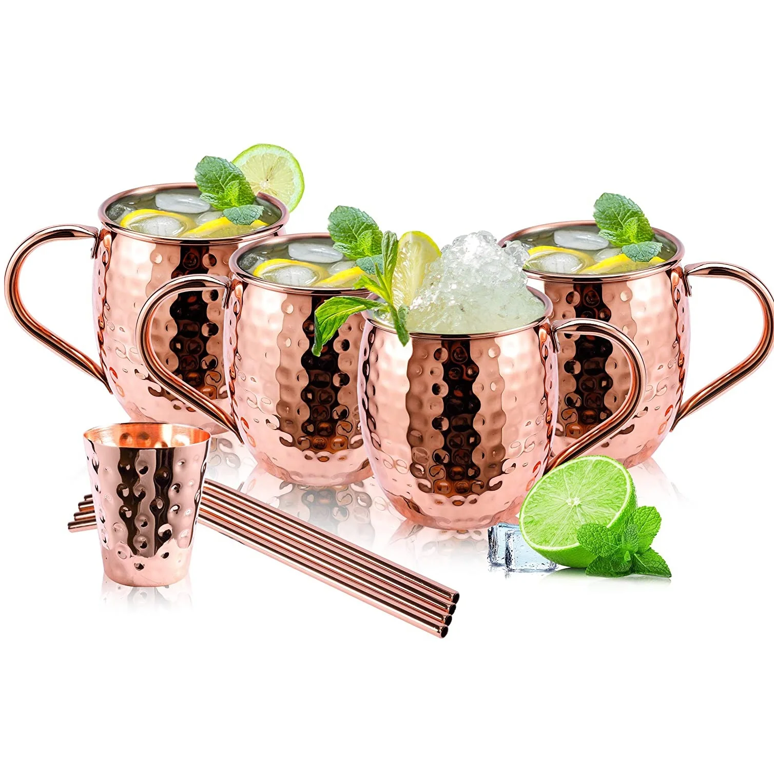 Pure Copper Latest Moscow Mule Mugs Hot Selling Enjoy  Beer  Party Copper Mugs Set Exclusive Embossed Handicraft Product