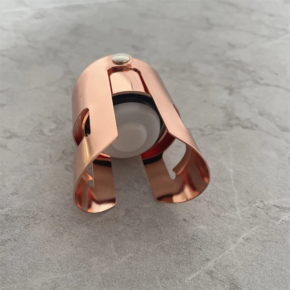 Factory Sales Rose Gold Color Wine Accessories Tools Stainless Steel Sparkling Wine Champagne Bottle Stopper