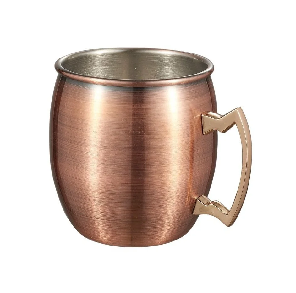 Moscow Mule Mugs Set 100% Food-Safe Pure 2 Copper Mugs Stirring 1Spoon and 1 copper Measuring Glass