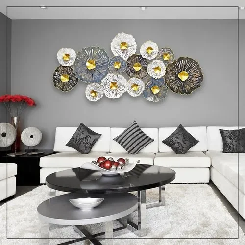 Modern Gold Butterfly Abstract Porcelain Painting Art Work With Aluminium Metal Framed For Living Room Decor