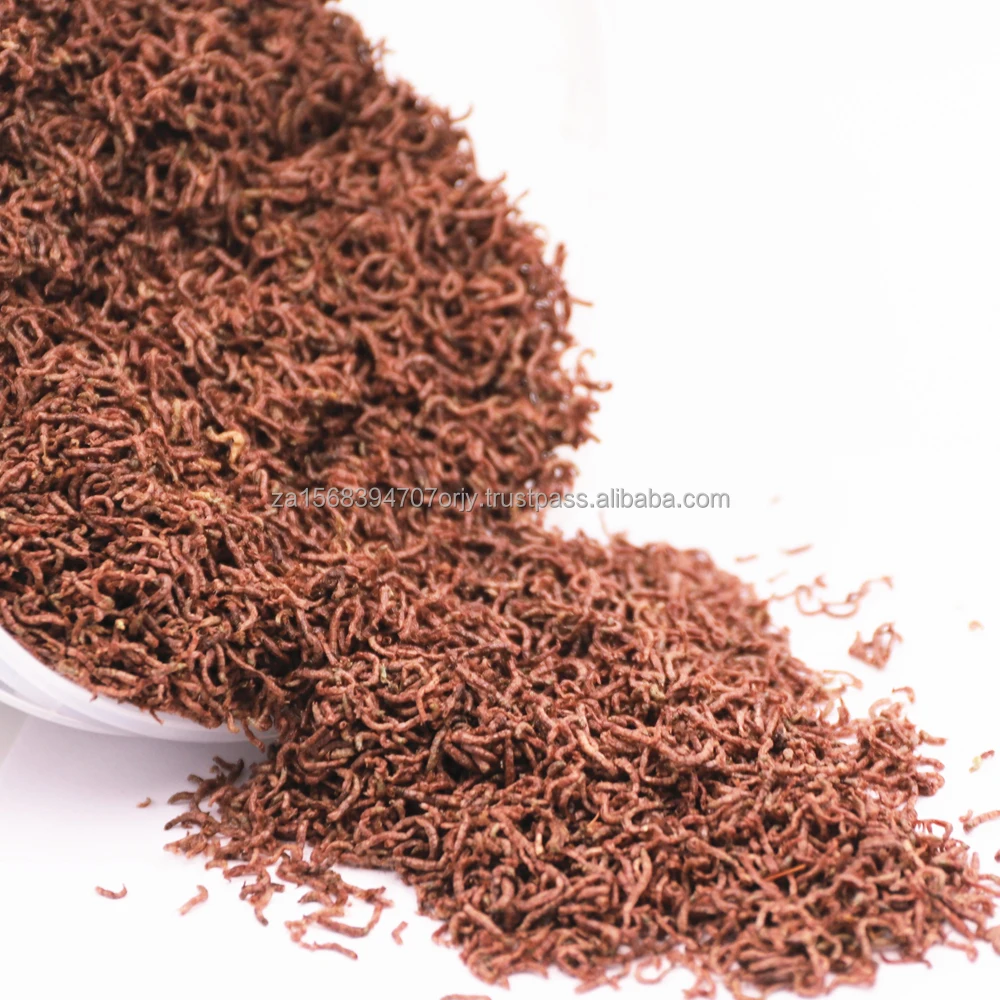100% Freeze Dried Blood Worm Fresh Tropical Fish Discus Food Feeding