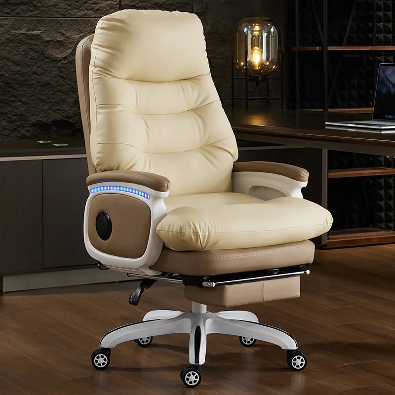 High Quality Boss Chair Multifunctional Massage Executive Chair Leather Seats Office Comfortable Reclining With Footrest