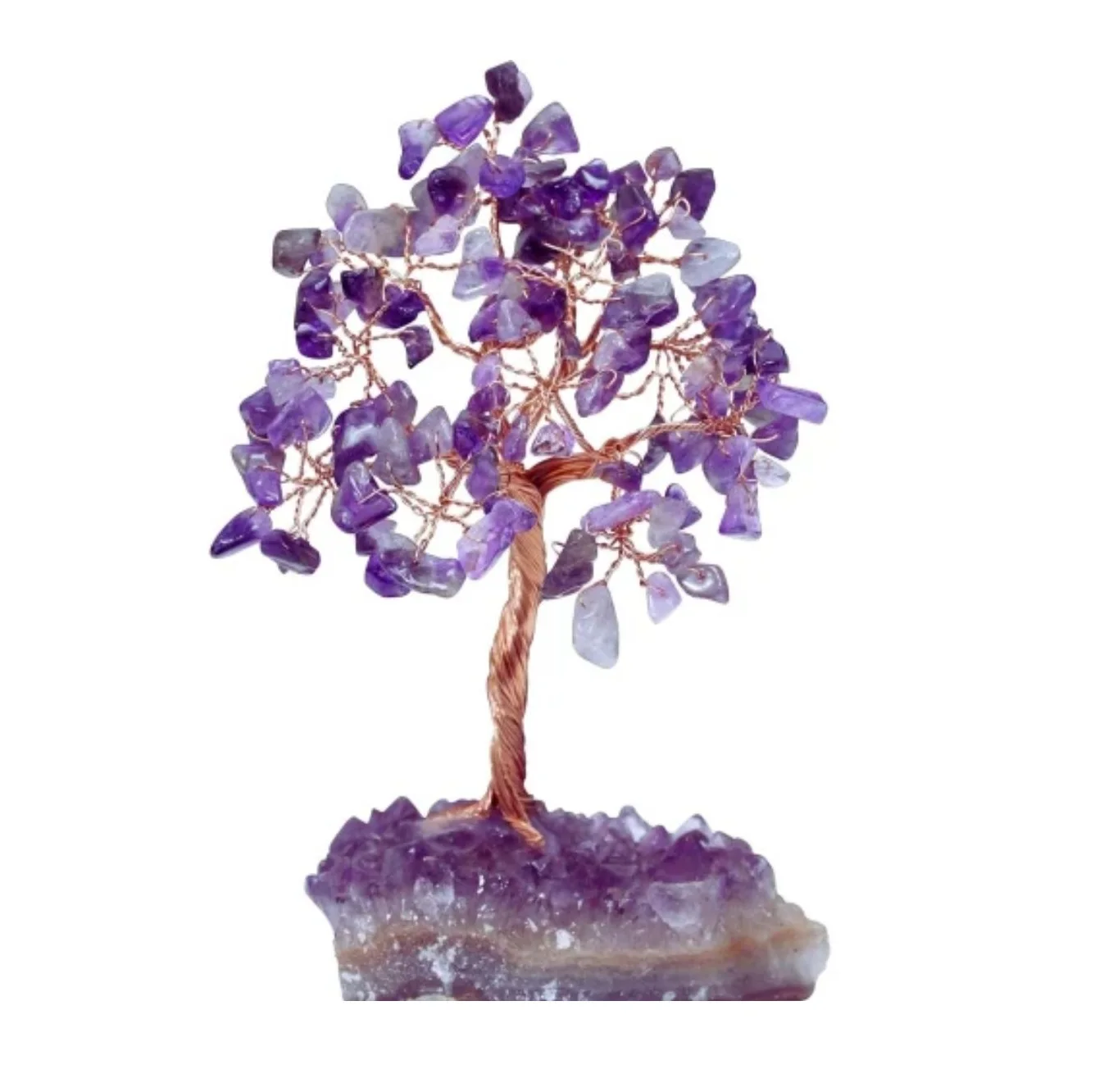 Standard Quality Amethyst Cluster Base Crystal Trees for Home and Office Decoration Available at Wholesale Price
