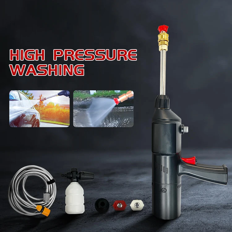 Cordless Portable High Pressure Electric Car Washer Gun With 30 Bar Rechargeable Battery Power Car Wash Foam Gun