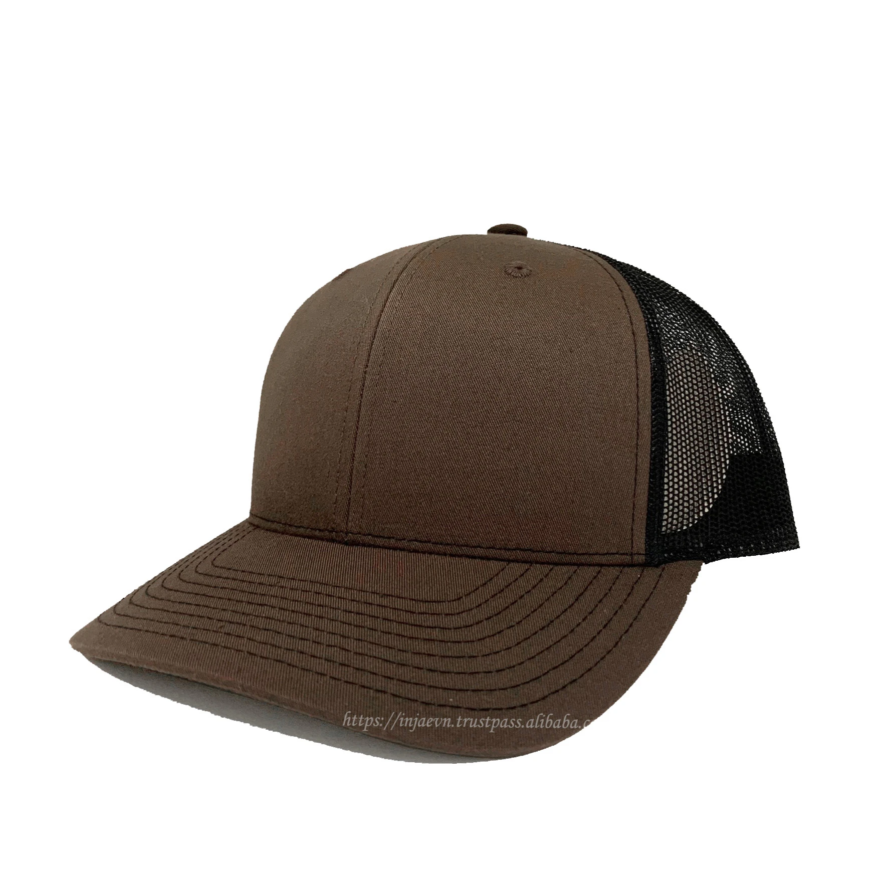 Custom Plain Brown Trucker Hats Mesh High Quality Trucker Hats Sports Cap Wholesale in Vietnam