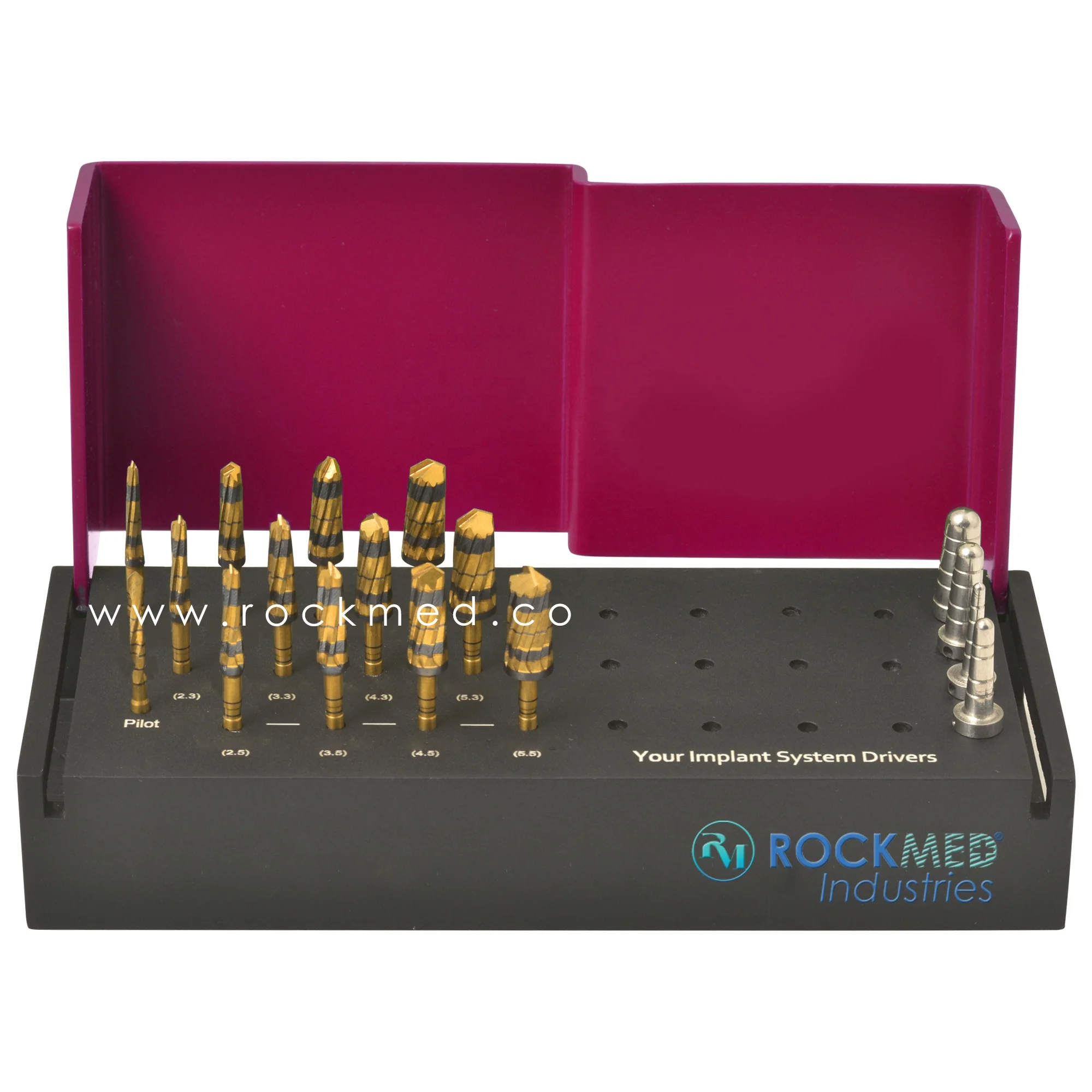 Dental Implant Guided Osseodensification Surgery Drills Kit with Stoppers Wholesale Osseodensification Dental Bur Drills Implant