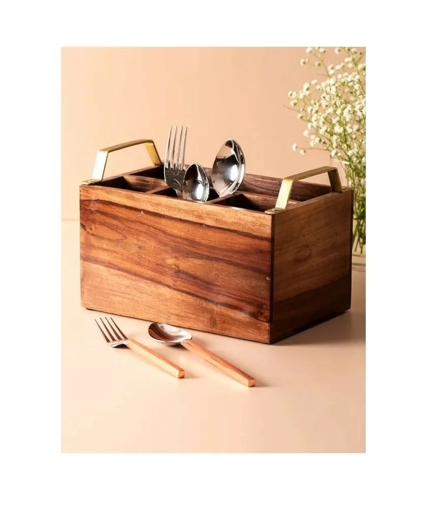 Handcrafted wooden caddy for holding drinks, snacks, and small accessories perfect for a cozy family movie night or gathering
