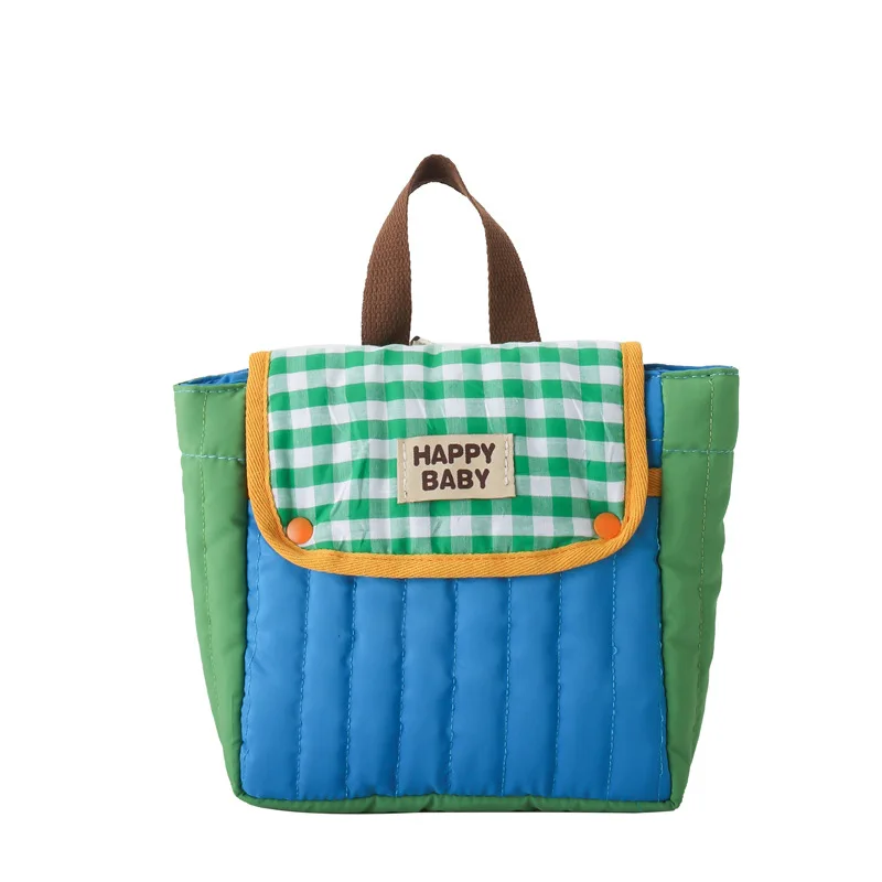 Quilting Kids Backpack Puffer Pack Bag Fashion Trends Cool School Bag Kindergarten Baby Backpack