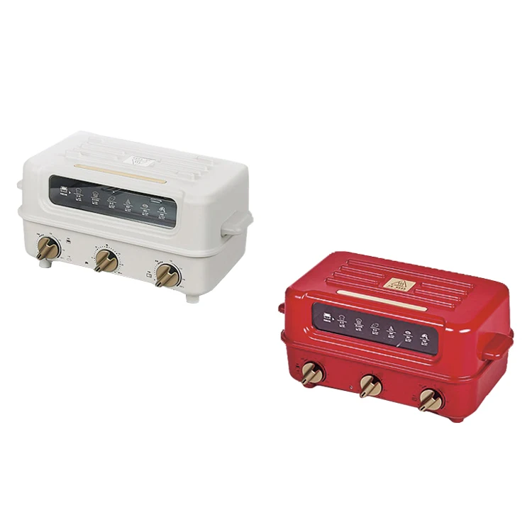 Ceramic Non-Stick Hot Pot and BBQ Grill Fried Pan 2 in 1 Roast Pan Electric Oven