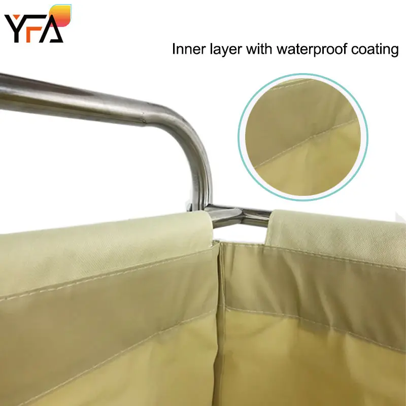 Housekeeping Serving Trolley Hotel Linen Cart Laundry Clothes Rack Cleaning Linen Trolley With 4Inch Wheels Laundry Cart