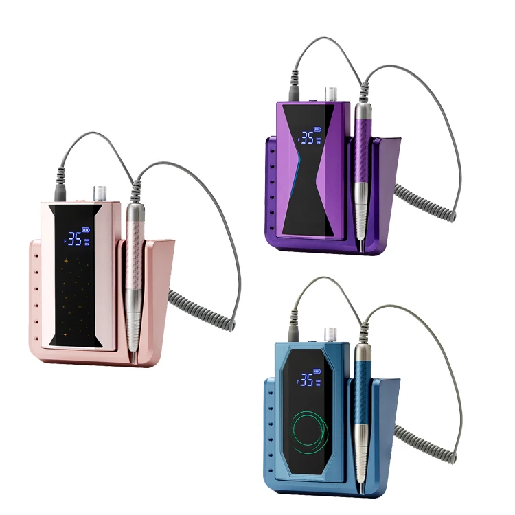 2024 New3 Colors Strong Brushless Nail Drill Rechargeable Portable Professional 40000 Rpm Nail Drill Machine