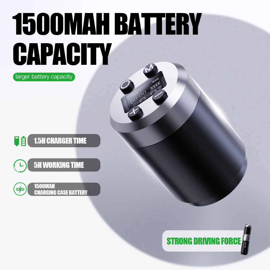 Dragonhawk Fold PRO 3 Wireless Tattoo Machine Double Battery Pen 7 Strokes