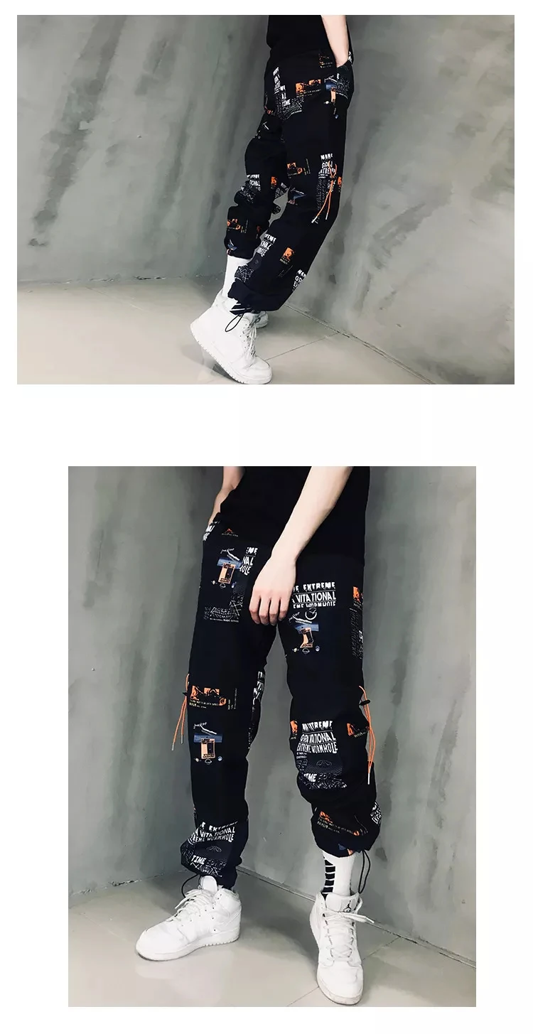 Hip Hop Sweatpants Men Joggers Streetwear Pants Fashion Casual Loose Track Pants Men Custom Printed Sweatpants for Sale