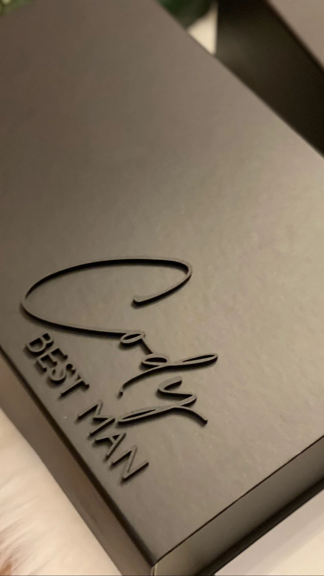 LABON Magnetic Black Luxury Personalized Wholesale Groomsmen Godparents Bridesmaid Proposal Honour Box