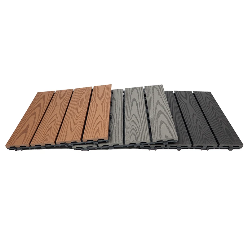 Eco Friendly Wpc Interlocking Floor Tiles DIY Popular Cheap Price Diy Wpc Deck Tiles Diy Decking