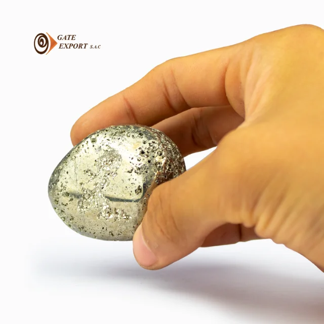 BEST TUMBLED PYRITE FROM PERU / CARVED STONES / 100% NATURAL / DECORATIVE STONES