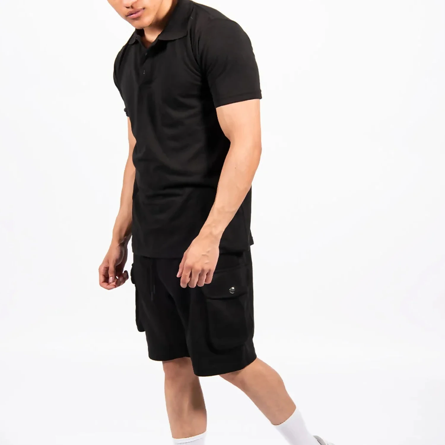 Plain Wholesale T Shirts Short Set Sweat T-Shirt And Shorts Sets Washed Vintage Oversize 100% Cotton Men Twins Breathable Sets