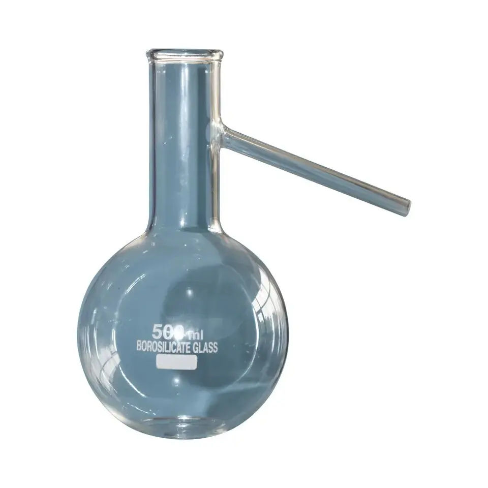 Distilling Flask Standard high quality round bottom borosilicate 3.3 glassware distilling flask Radical Manufacturer