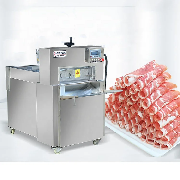 Fully Automatic Electric Meat Slicer Cutter Industrial Frozen Meat Slicer Six Rolls Automatic Beef Mutton Slicer