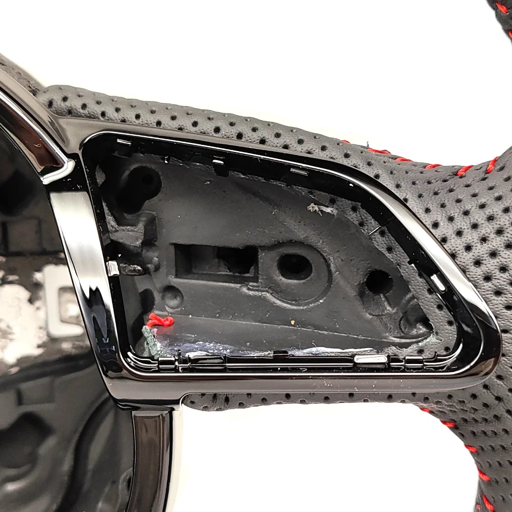 Leather flat-bottomed steering wheel sports for Audi A3 A4 A5 Upgrade S3 S4 S5 full perforated semi-perforated steering wheel