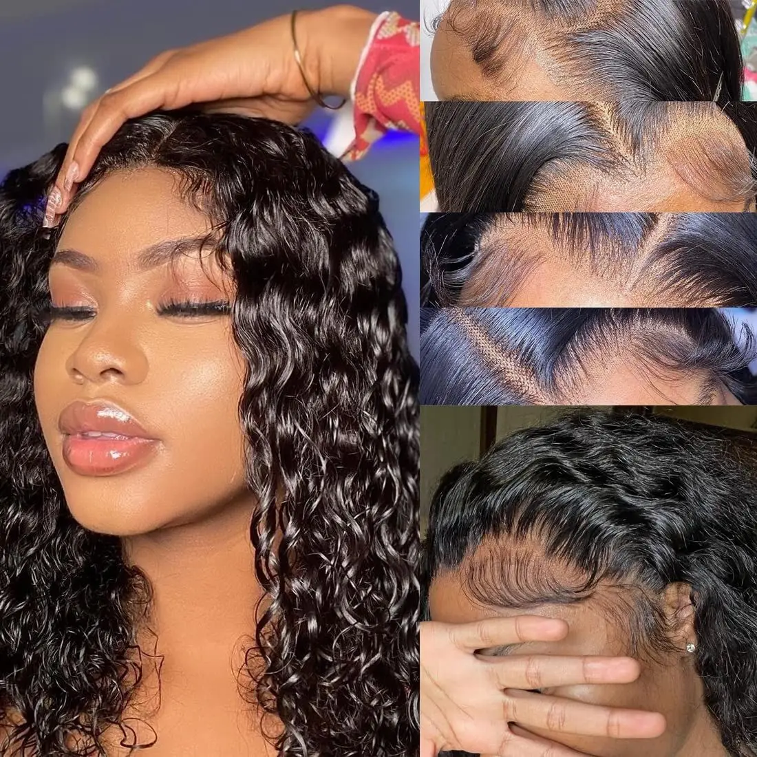 Lace Closure Frontal With Baby Hair Bundles Available Brazilian Hair Closure Straight Bundles With Closure Front Human Hair Wigs
