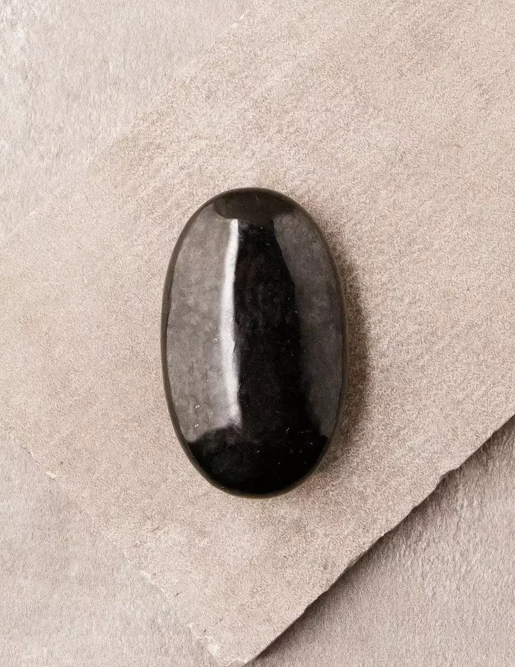 Shungite Palm Stone - Polished Shungite - Shungite Palm Stone