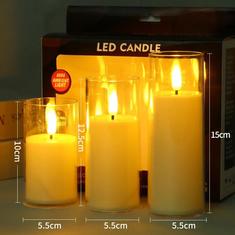 Pillar Real Wax Electric Battery Operated Candles Led Candle Flameless Candles With Remote