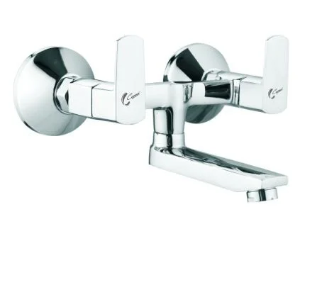 CORSA QUBIX Series Wall Mixer Non-Telephonic Brass Chrome Finish Faucet Quarter Turn Foam Flow Shower Kitchen Bathroom Outdoor