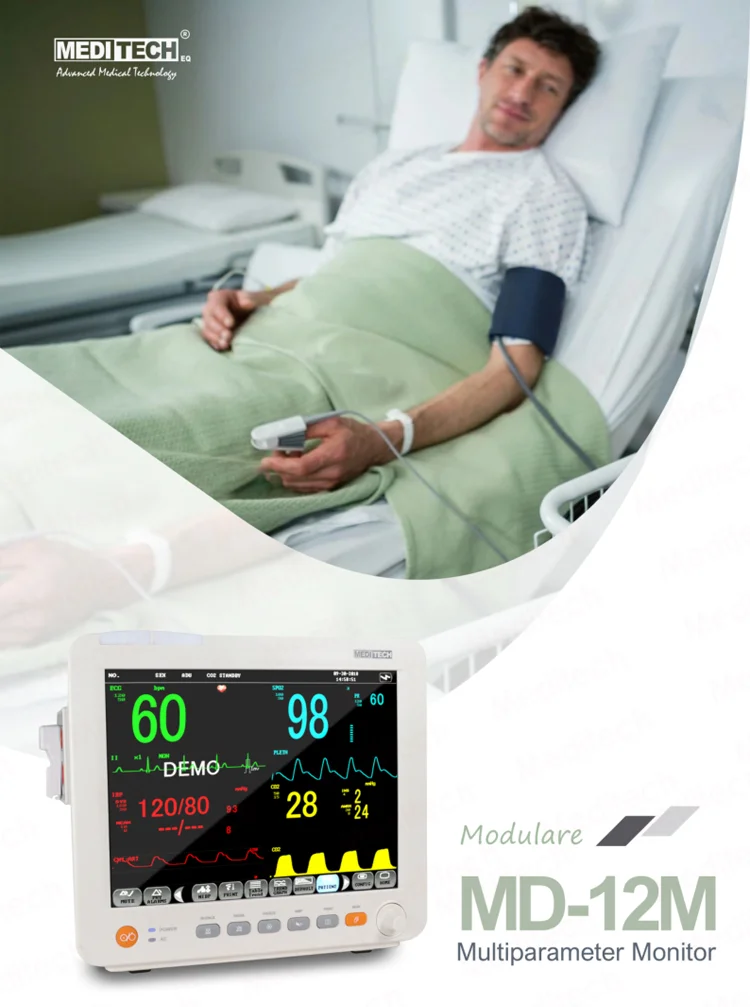 Meditech 12 inch touch screen modular patient monitor For ICU