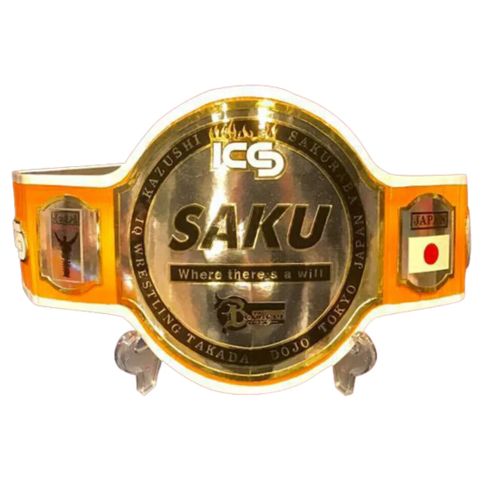 ICS Kazushi Sakuraba IQ Wrestling Takada Dojo Tokyo Japan champion belt japan boxing champion belt japan kendo championship