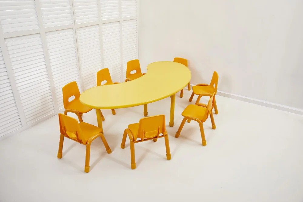 Toddlers Daycare Preschool  Furniture Kindergarten School Table And Chair Sets Plastic Childcare Nursery tables and chairs set