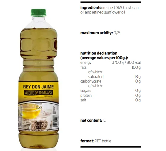 unimpeachable seed oil in big format for cooking