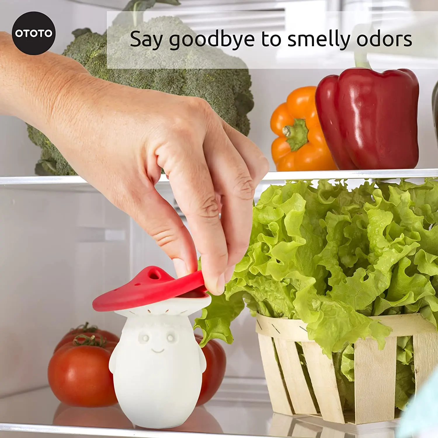 Fridge Deodorizer Food Grade Fridge Smell Eliminator Dishwasher Safe and BPA Free Refrigerator Baking Soda Deodorizer Holder