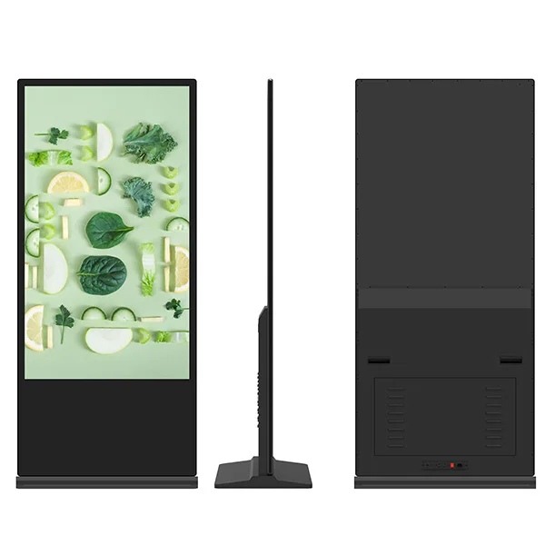 65 inch Indoor Potable Lcd Full Color Led Digital Signage Display Floor Standing Advertising Player Info Kiosk