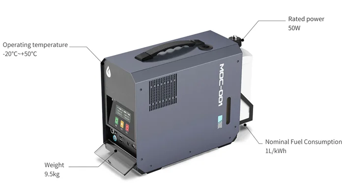 50W Portable Direct Methanol Fuel Cell DMFC Power Generator for Commercial Applications