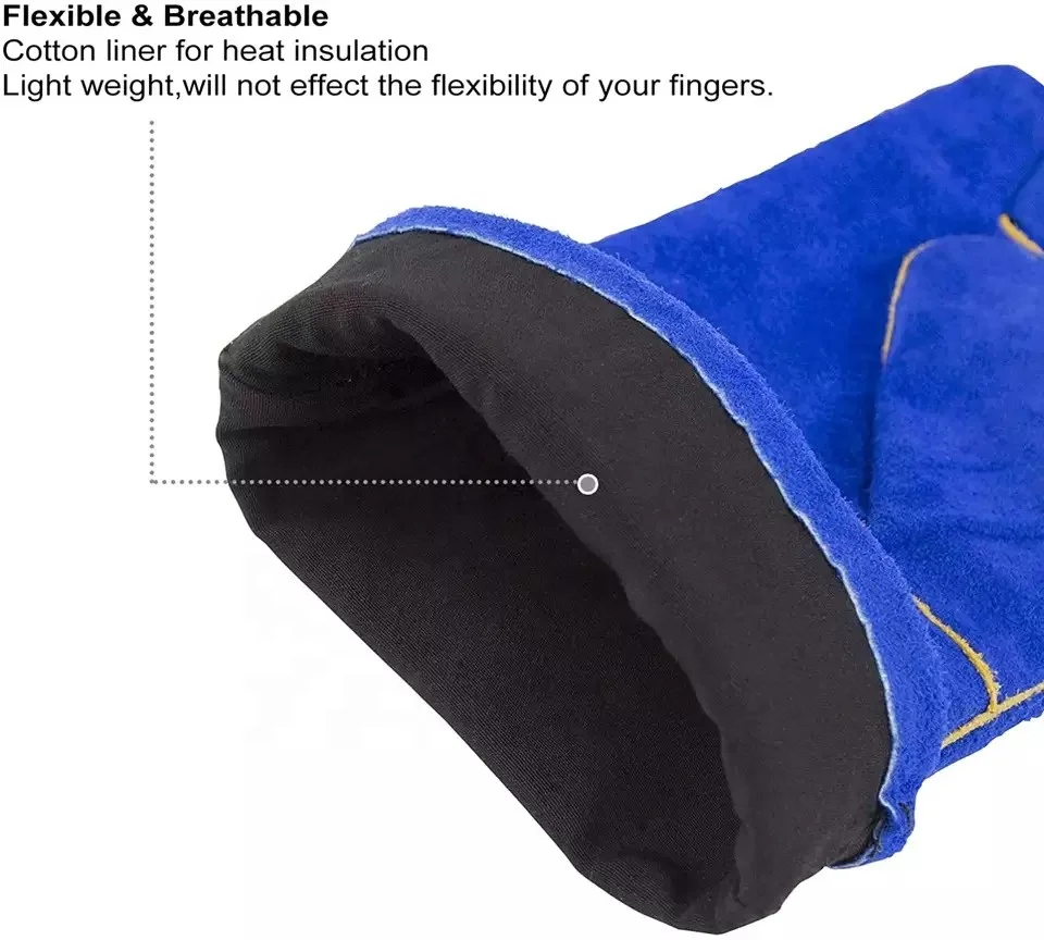 Mig Tig Welder fire retardant Animal Handling Gloves heat resistant anti cut work safety Protective Long welding gloves