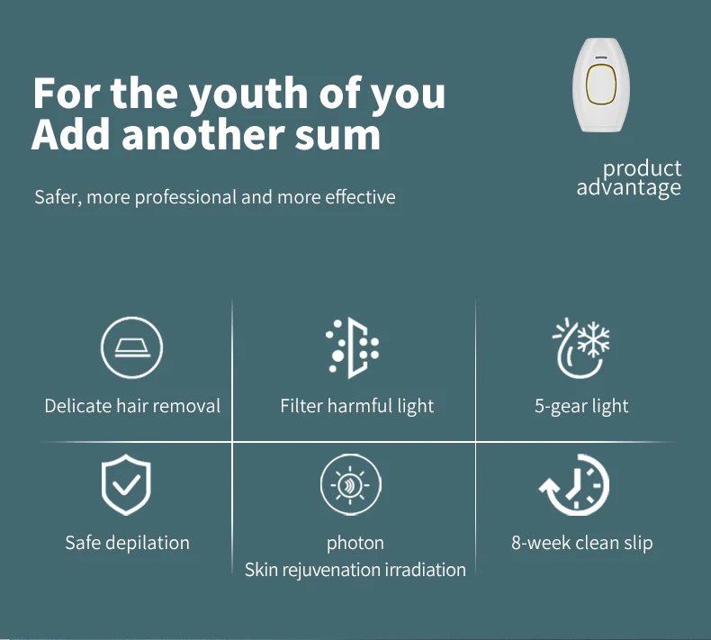 Hot Sell Hair Removal IPL Hair Removal Technology OEM LOGO For Home Use Best Handheld IPL Hair Removal Upgraded Device