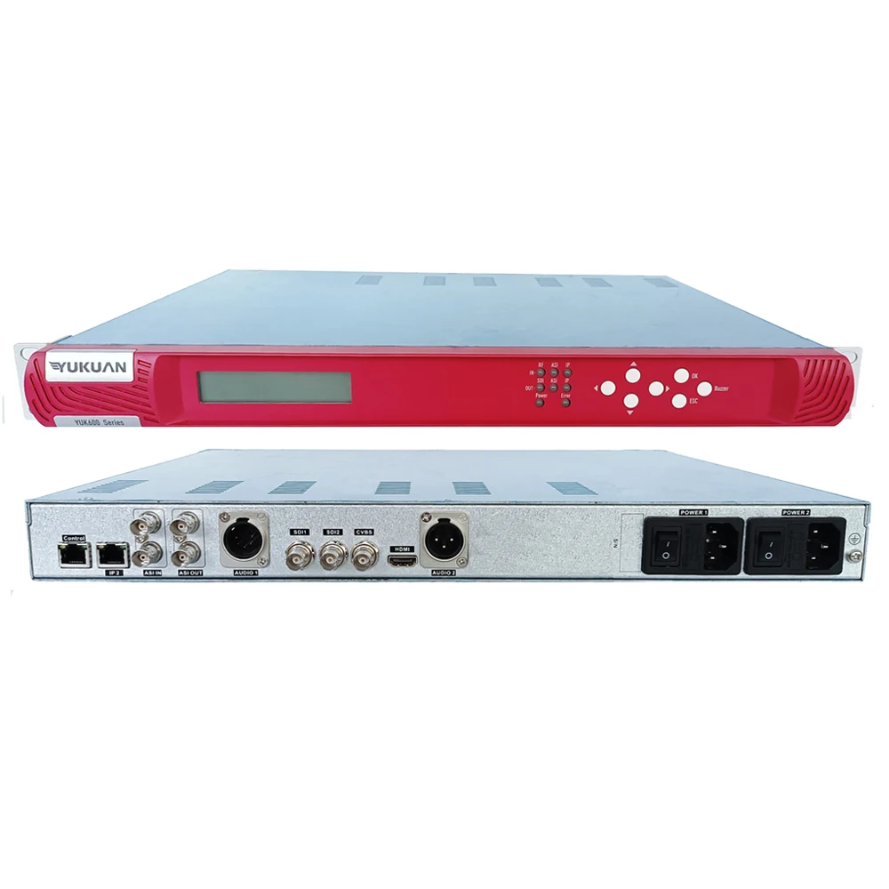 CATV Headend Equipment 1 Channel HD SD MPEG4 H264 H265 HEVC Video Decoder with ASI IP