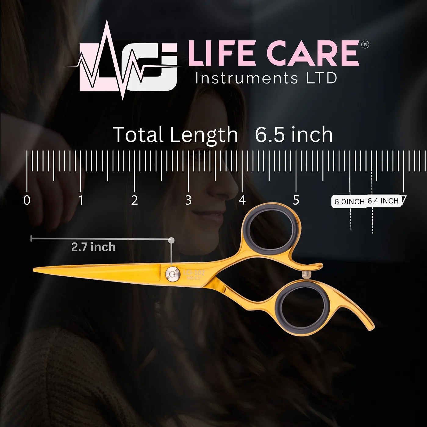High Quality Scissors Custom color hairdressing scissors stainless Barber Scissors salon products by Life Care Instruments