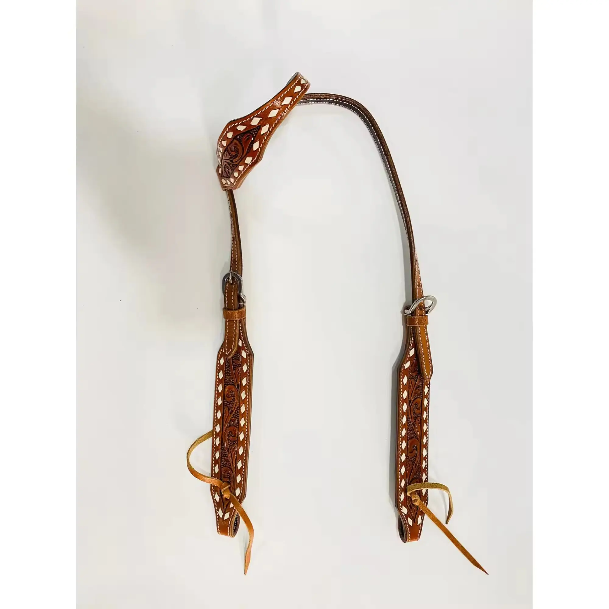 New Arrival Elegant High Quality Hand Made Western Tack Set Headstall Bridle Spur Strap And Breastplate For Export Selling