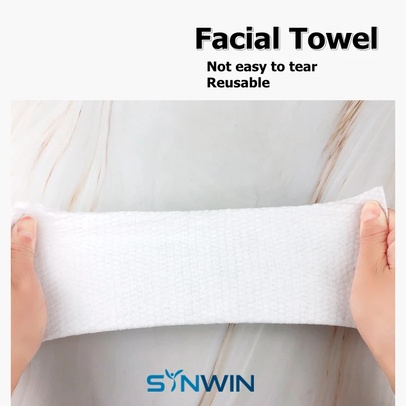 White 100% cotton facial towel disposable face towel for spa beauty