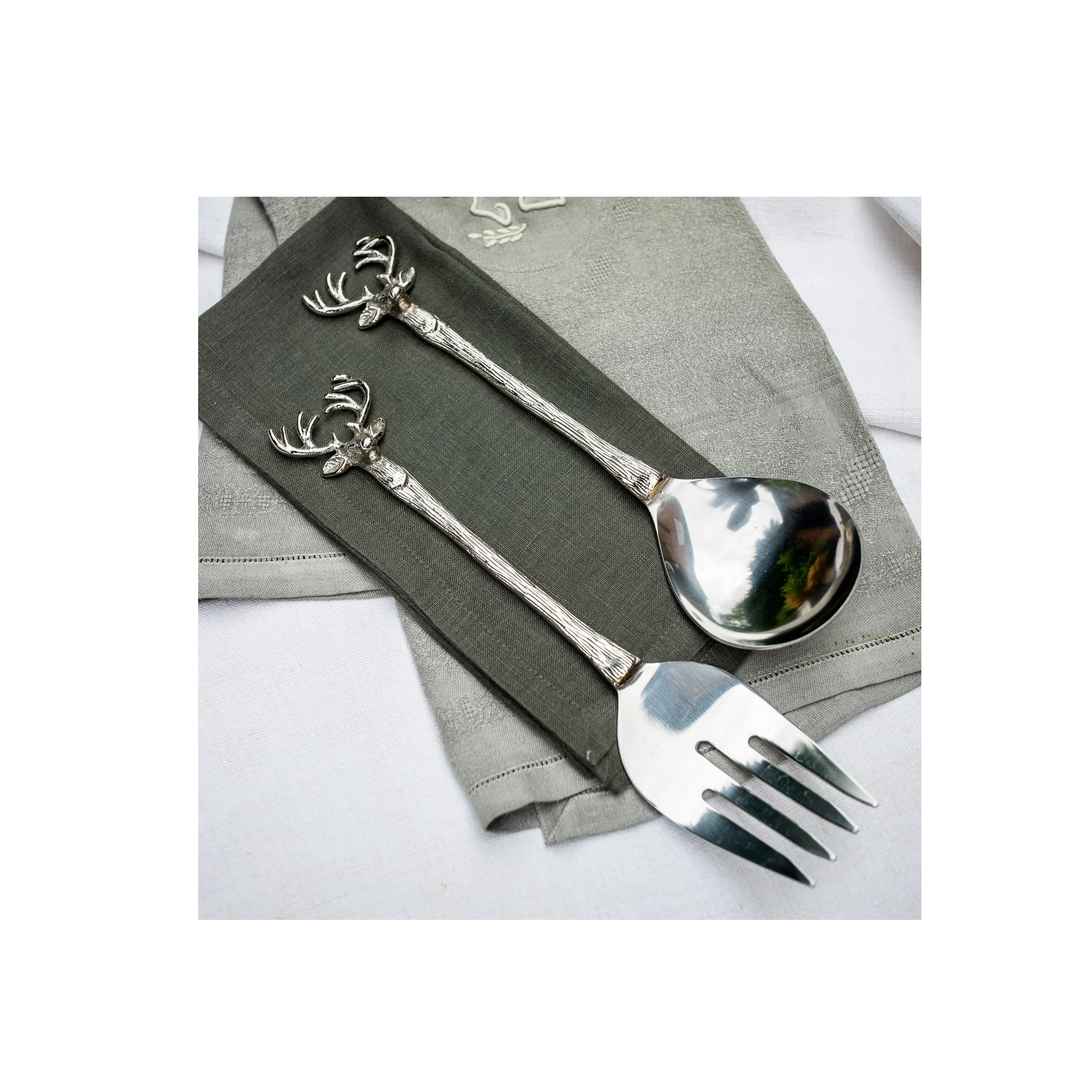 Standard Quality Stainless steel salad server bar serving set wedding cake server brass salad server best price