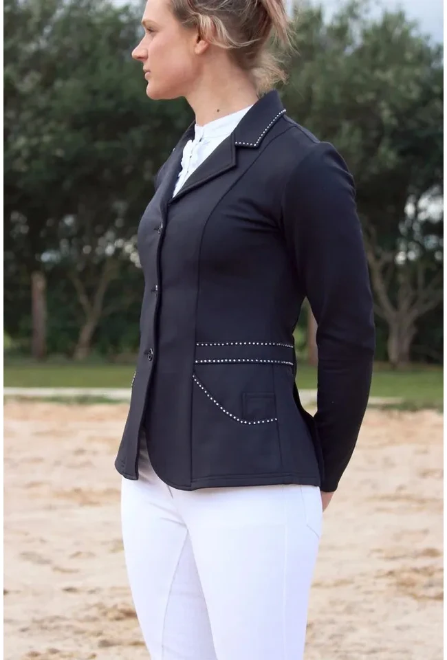 Top Quality Equestrian Horse Riding Women Softshell Nylon Spandex Show Jackets And Competition Coats